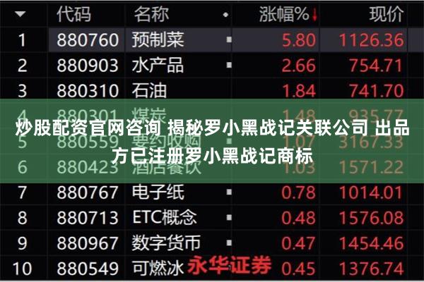 炒股配资官网咨询 揭秘罗小黑战记关联公司 出品方已注册罗小黑战记商标
