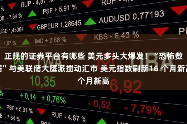 正规的证券平台有哪些 美元多头大爆发！“恐怖数据”与美联储大鹰派搅动汇市 美元指数刷新16 个月新高