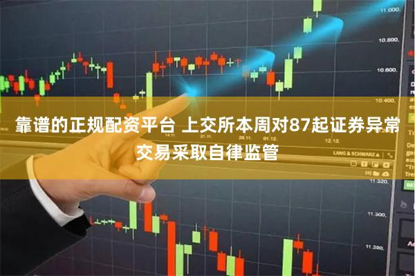 靠谱的正规配资平台 上交所本周对87起证券异常交易采取自律监管