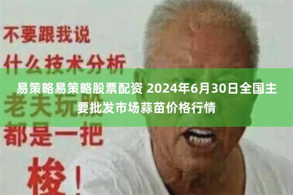 易策略易策略股票配资 2024年6月30日全国主要批发市场蒜苗价格行情