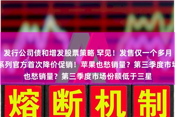 发行公司债和增发股票策略 罕见！发售仅一个多月，iPhone 16系列官方首次降价促销！苹果也愁销量？第三季度市场份额低于三星