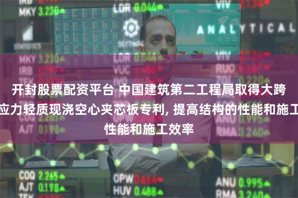 开封股票配资平台 中国建筑第二工程局取得大跨度预应力轻质现浇空心夹芯板专利, 提高结构的性能和施工效率